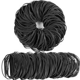 AMUU Rubber Bands, Rubber Bands, Rubber Bands, Rubber Bands, Inner Diameter 55mm, 90mm Folding Diameter, Office, School, Home, Strong Elastic Band Loop, Office Supplies(Black)