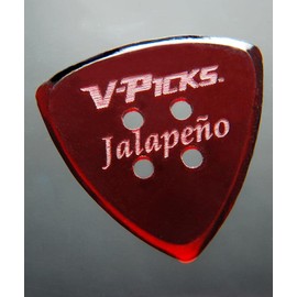 V-Picks™ Jalapeno Guitar and Mandolin Picks for Guitar and Mandolin 1.5 mm Ruby Red