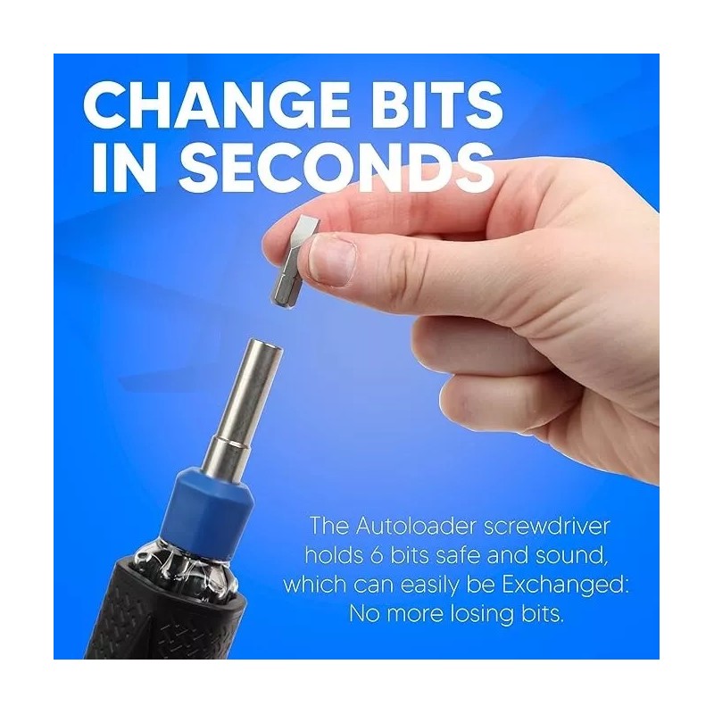 AUTOLOADER Screwdriver Multi Tool Multi-Bit Auto Loading Barrel
