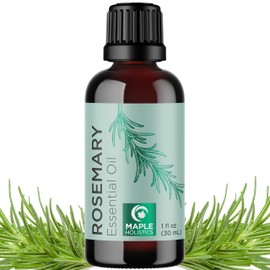 Pure Rosemary Oil for Hair Skin and Nails - 100% Pure Undiluted Rosemary Essential Oil with Dropper for Topical Uses Aromatherapy Diffusing and Home and Beauty DIYs - Vegan and Cruelty Free (1 Fl Oz)