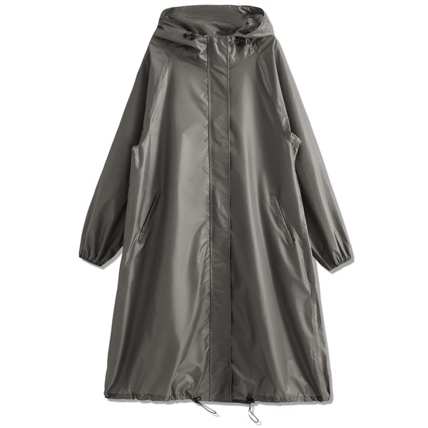 Monilo Women's Long 2-Way Raincoat That Keeps Your Feet Wet,