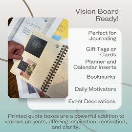 Inspirational Quotes Collection - Elevate Your 2025 Vision Board with High-Resolution Images & Minimalistic Design | Clipart for Word of The Year | Storage Folder | Vision Board Supplies | Men/Women