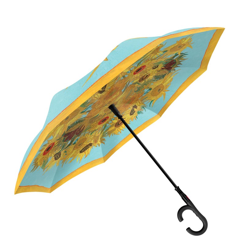 RainCaper Reverse Inverted (inside-out) Windproof Fine Art van Gogh Sunflowers