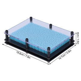 lvifloae Pin Art Toy, 3D Plastic Handprint Model, Pin Impression, 3D Pin Art Toy, Fidget Board, Creative Cloning, Colorful Changeable for Kids (Light Blue)