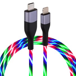 SUMERBEE LED Charging Cable 3.3ft, Smart Touch-Control 3A Fast Charge Type C Charger with RGB Flowing Light, Durable TPE Cord for Phone/Tablet/Laptop (1m C to Phone 13/14)