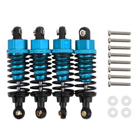 4 Pack Shock Absorber Damper RC Adjustable Shocks Absorber Springs Set Upgrade Parts for Tamiya TT‑01 TT‑02 TA05 TL‑01 TA03 MF‑01X(Blue)