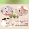 Laiqucraft 3pcs Set Green Jade Eggs Stone, Natural Green Jade