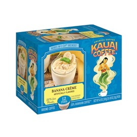 Kauai Coffee Single Serve Pods, Banana Crème - Arabica 12 Count (Pack of 1)