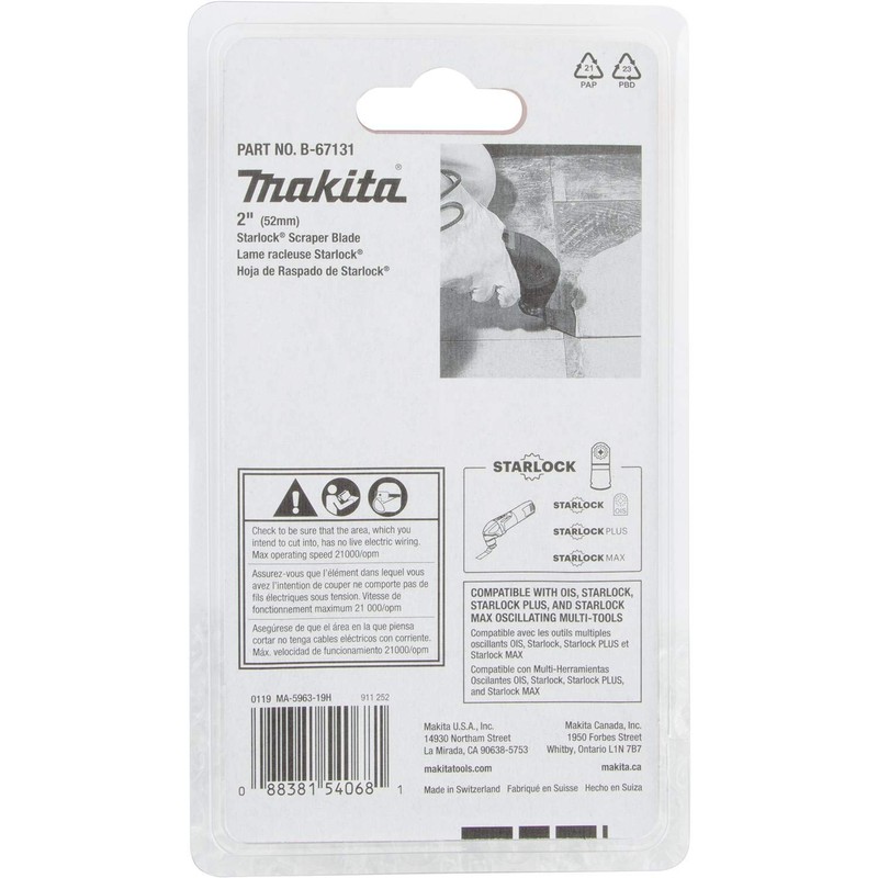 Makita B-67131 2" Starlock Scraper Blade