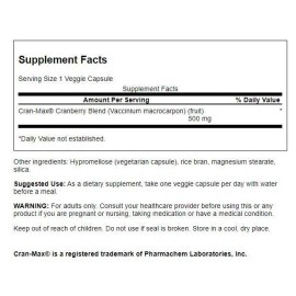 Swanson Cran-Max 500 mg 120 cápsulas vegetales