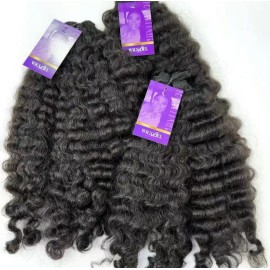 Raw Hair Unprocessed Natural Wavy Curly Bundle Hair Vendor Burmese Curly Cuticle Aligned Indian Raw Human Haircolor: natural wavy, Stretched Length: 16 Inches
