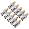 10Pcs RF Coaxial Cable Adapter SMA Female to BNC Female