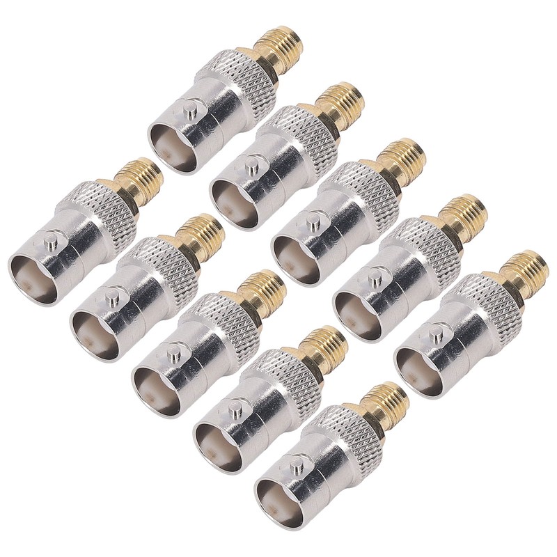 10Pcs RF Coaxial Cable Adapter SMA Female to BNC Female
