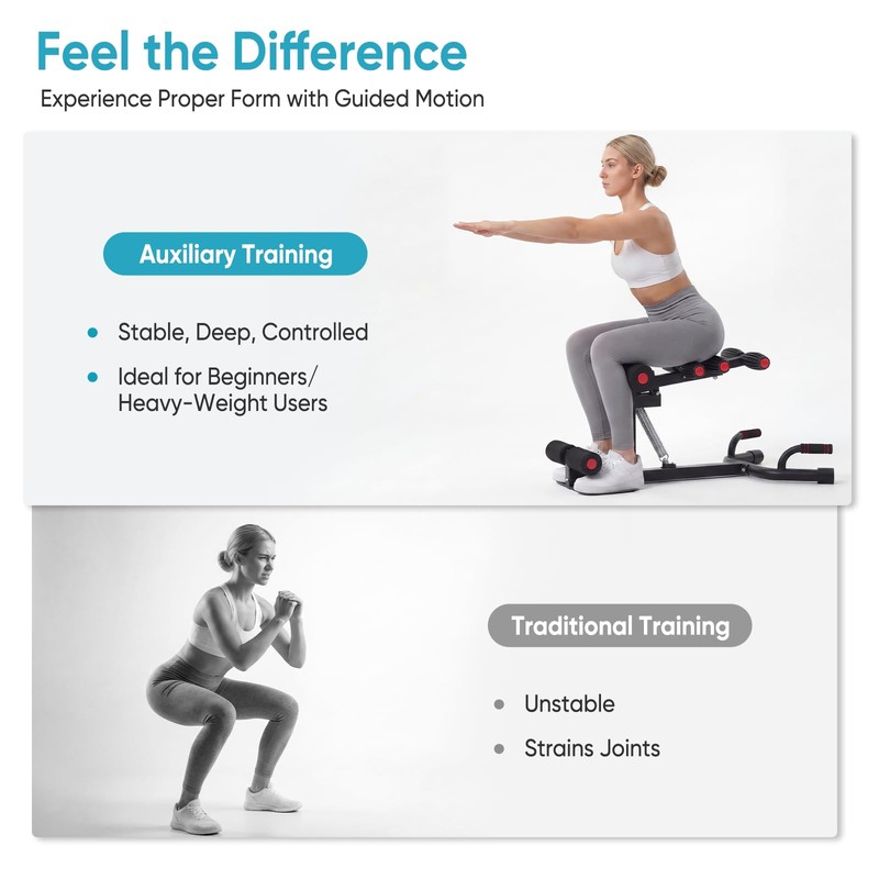 OLIXIS Deep Squat Machine for Women, Adjustable Glutes & Leg