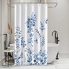 AWERT Small Half Size Stall Shower Curtain with 6 Hooks