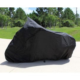 SBU Bike Motorcycle Cover Compatible for KAWASAKI Vulcan 500 LTD. Strong UV Protectivve Chopper Bike Tarp. Breathable and Portable Vehicle Protection