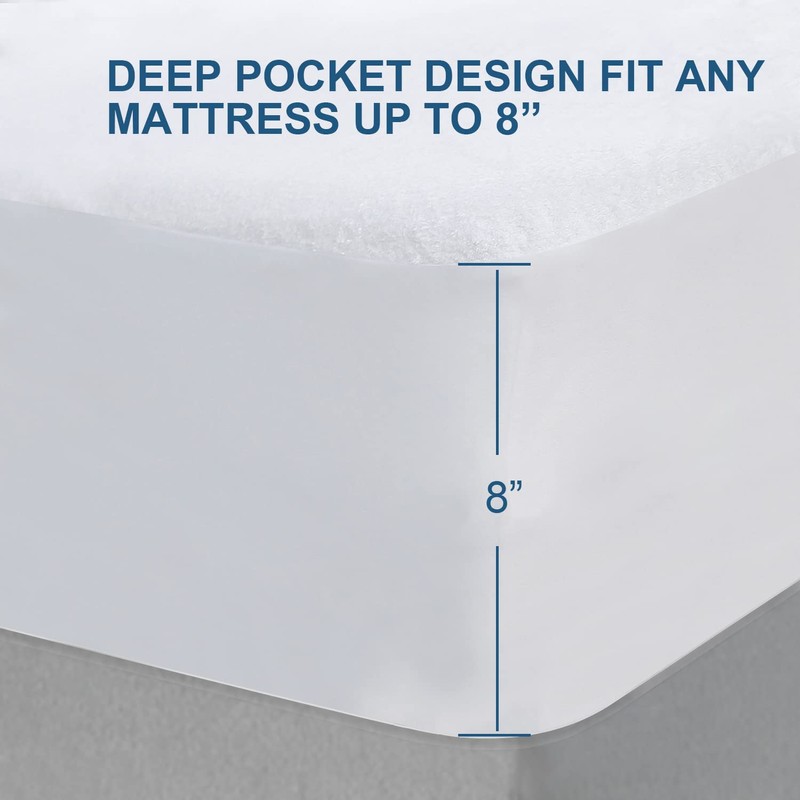 Moonsea Crib Mattress Protector Waterproof,Mattress Cover Protector, Smooth Top Mattress