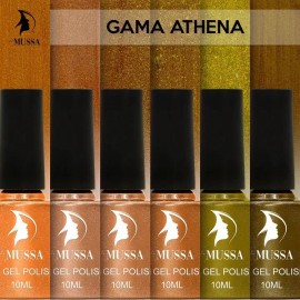 Mussa Set Esmaltes Semi Permanentes Marca Mussa Caja Con 6 Tonos
