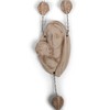 Virgin Mary and Jesus Carved Beads Design 65 Inch Alabasterite