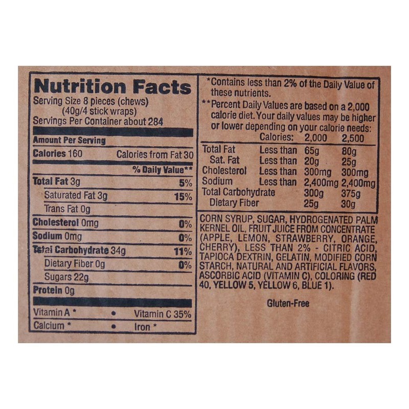 Starburst Fruit Chews Fun Size 25 lb bulk