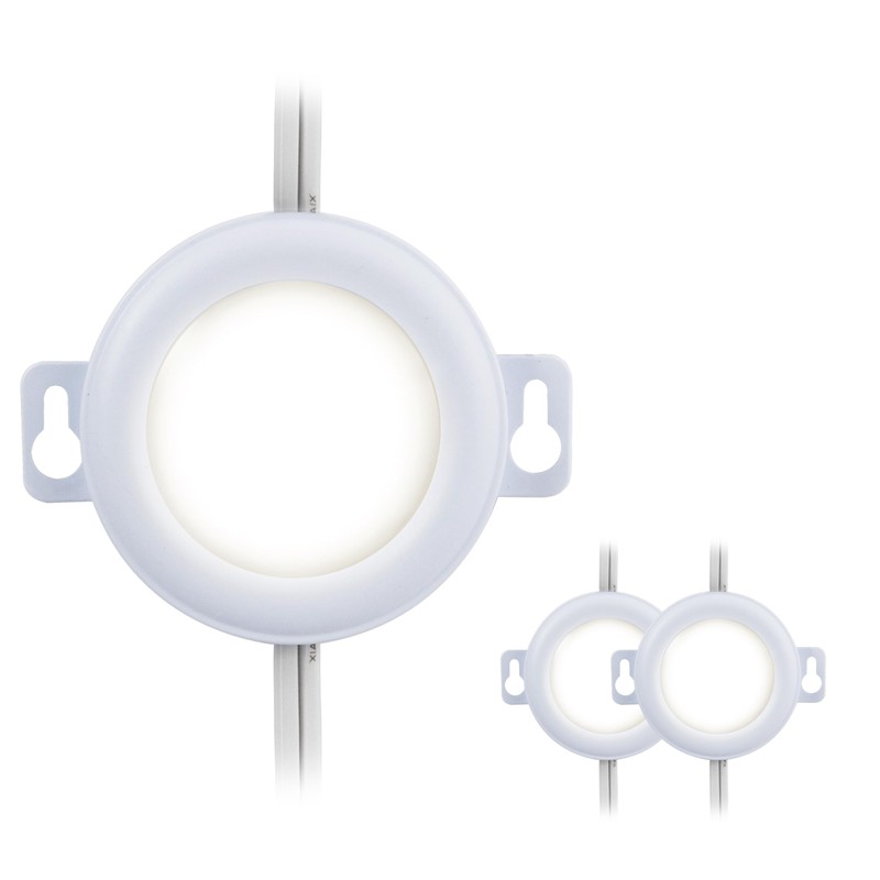 Enbrighten Linkable Plug-in Puck Lights, 3 Pucks, Under Cabinet Lighting