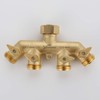 VOURUNA Premium Heavy Duty Brass 4 Way Garden Hose Splitter