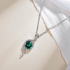 SLIACETE Birthstone Snake Necklace for Women, Sterling Silver, Cubic Zirconia