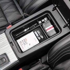 EDBETOS Altima Center Console Organizer Compatible with 2019-2023 2024 2025 Nissan Altima Accessories S/SV/SR/SL/Platinum, ABS Plastic Armrest Box Insert Tray Secondary Armrest Storage Box, Black