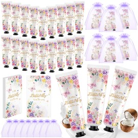Swiffen 24 Sets Butterfly Baby Shower Hand Cream Bulk a Little Butterfly Is on The Way Party Guest Favors Travel Size Lotion with Organza Bags