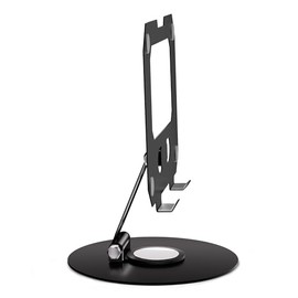 CGZZ Height Adjustable Tablet Stand with 360° Rotating Base, Foldable and Portable Holder for Tablets, E-Readers, and Phones, Lightweight and Durable, Black