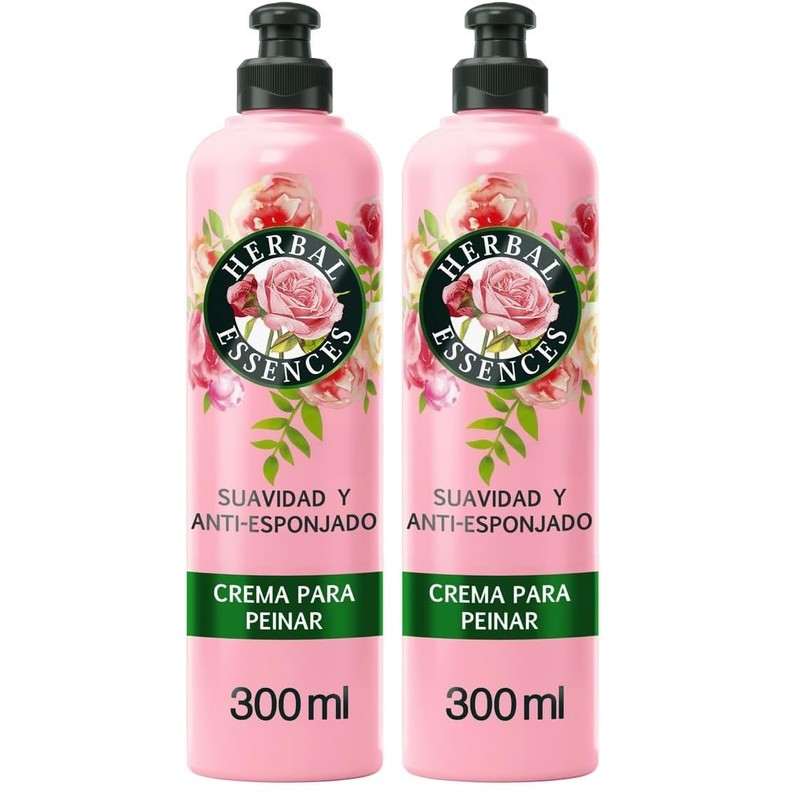 HERBAL ESSENCES, Crema para Peinar Suavidad y Anti-Esponjado, Aroma con