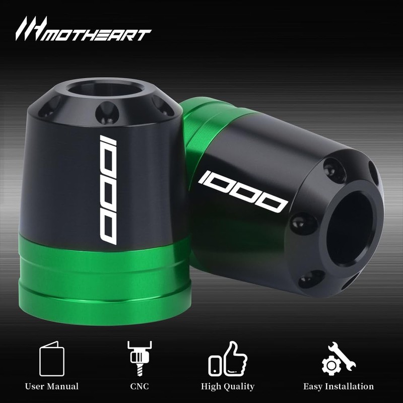 MotHeart Motorcycle Bar End Slider for Ninja 1000 2011-2019 Ninja