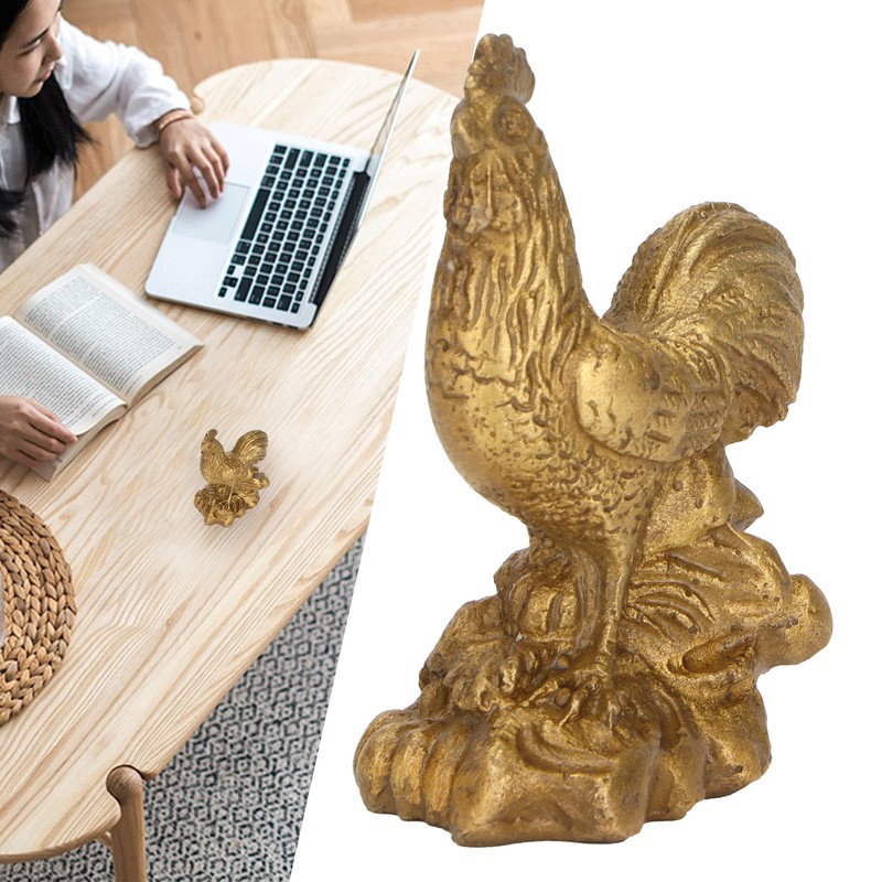Rooster Statue Brass Chinese Home Handicraft Ornaments Rooster Sculpture Figurine
