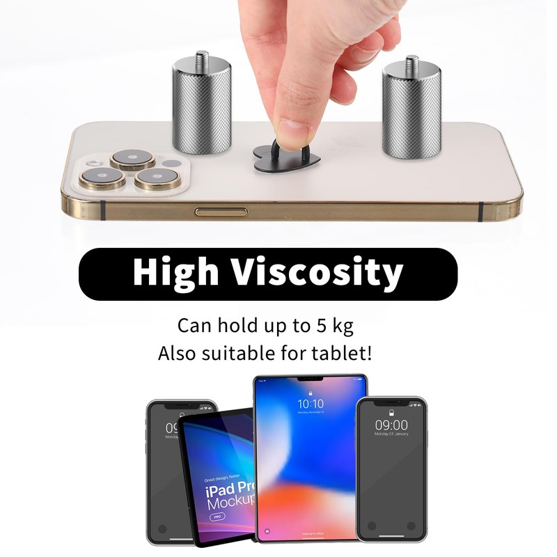 Amabro 12PCS Phone Holder Heart Phone Ring, Self-Adhesive Cell Phone
