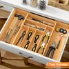 BAMEOS 3" Deepth Expandable Drawer Organizer, Deep Flatware Organizer, Adjustable
