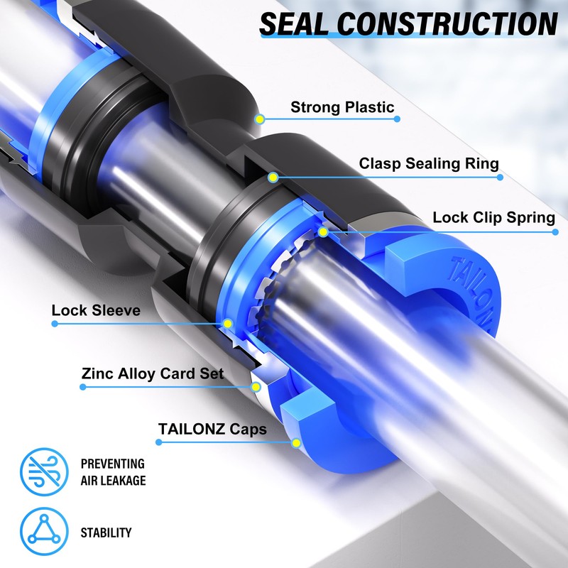 TAILONZ PNEUMATIC Blue Y spliter 3 Ways - 8MM Tube
