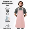 TOSHE Kitchen Apron Waterdrop Resistant Cotton Apron with adjustable Aprons