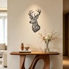 Deer Head Metal Wall Art - Rustic Cabin Decor