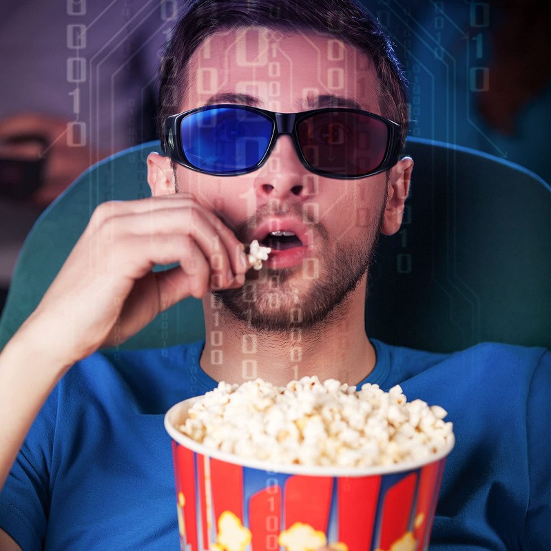 BBTO 2 Pieces 3D Movie Game Glasses Red Blue 3D