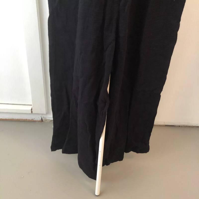 OLD NAVY SUMMER SWIM COVERUP JUMPSUIT COTTON GAUZE BLACK L