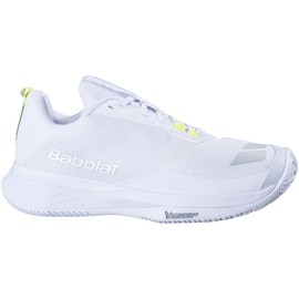 Babolat Women's SFX Evo Pickleball Shoes, White/Silver (US Women's Size 7.5)