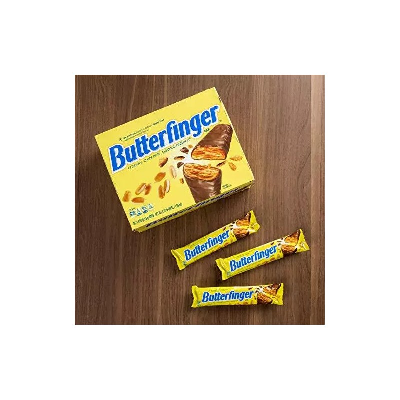 Nestle Butterfinger Milk Chocolate Candy Bars, Full Size Bulk Candy