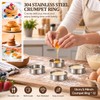 12 PCS Crumpet Rings 10cm Stainless Steel Baking Rings, Dishwasher