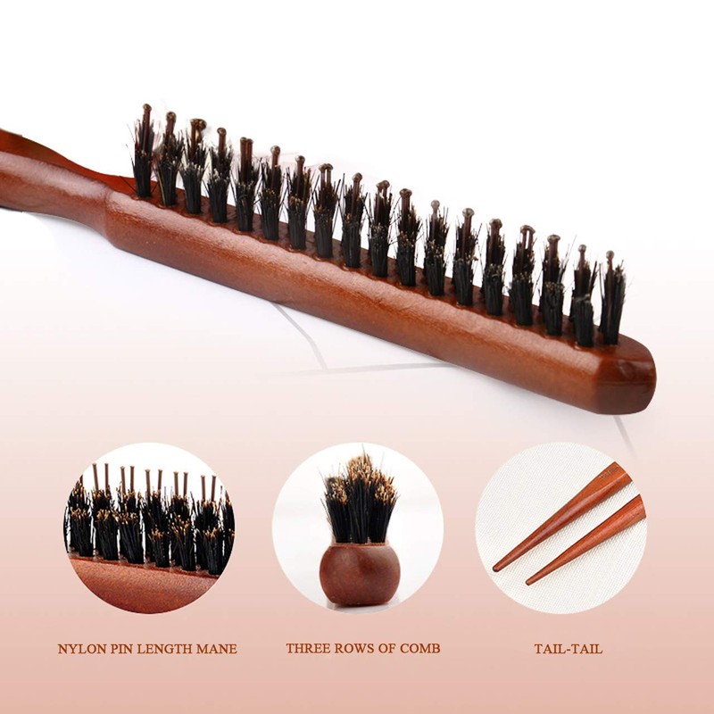 Faletony 1 / 2 Pieces Magic Volumiser Boar Bristle Brush,