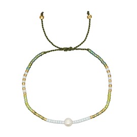 Miyuki Glücks Armbänder Damen, Handgefertigt Strang Reisperlen Partner Armbänd Verstellbare, Gute Reise Talisman Wunsch Sicherheit Wohlstand Guard Ihre Liebe Freundschaft Armband 3
