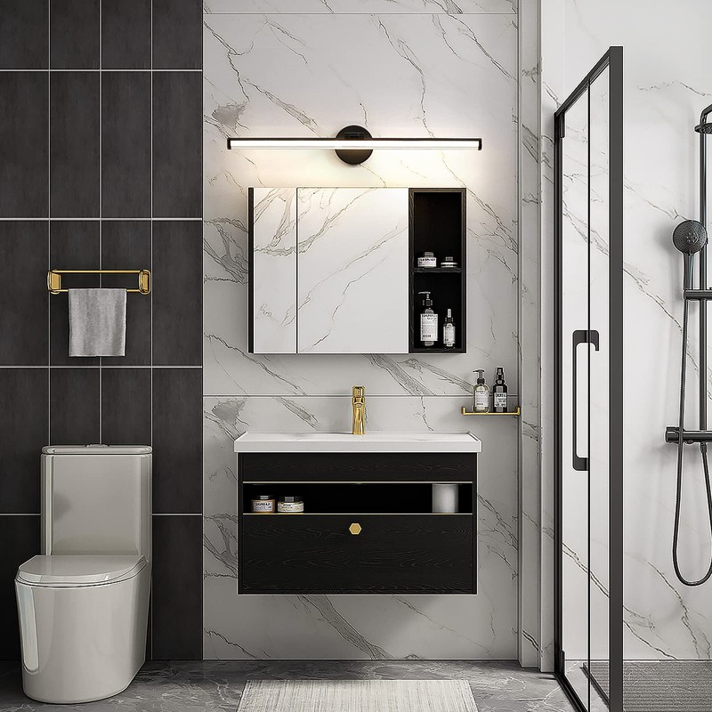 KAISITE Bathroom Vanity Light Over Mirror - 30 Inch Black