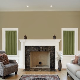 Achim Home Furnishings Darcy Rod Pocket Door Panel with Tieback, 25" x 40", Green