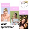 2 Pcs Sequin Crown Headband Birthday Crown Adult Woman Gold