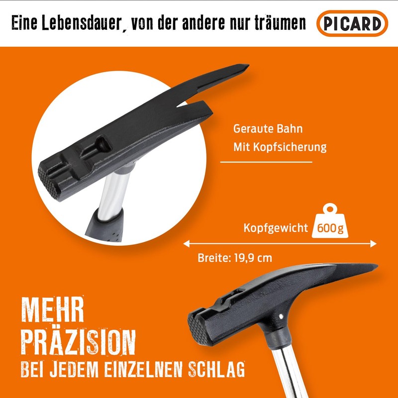 'Picard 75.016 Roofing Hammer 600 S 600 GM Roughened