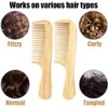 2 Pcs Hair Comb Set Wooden Wide Tooth Comb and